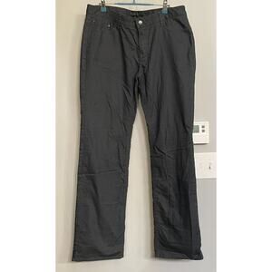 Prana Flannel Lined Jeans Printed Denim Organic Cotton Straight‎ Leg size 12
